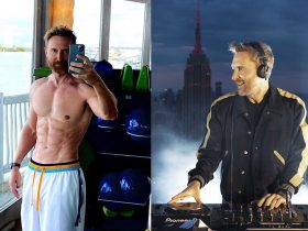 DJ david Guetta khoe cơ bụng 6 múi ở tuổi 53
